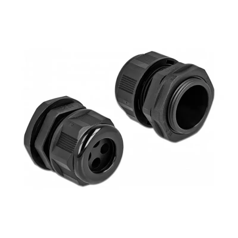 Kabeļu blīvslēgs DeLOCK 60381 melns plastmasas 2 gab.
