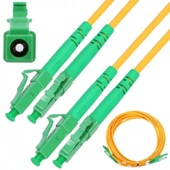 Patchcord Extralink LC/APC–LC/APC vienmoda dupleksais 9/125 µm G.657.A1, 2 m