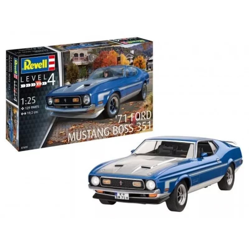 REVELL plastmasas modelis Ford Mustang Boss 351, mērogā 1:25