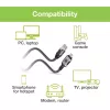 Techly ICOC U3C-RJ45-010 tīkla kabelis sudraba, melns 1 m Cat6 F/UTP (FTP)