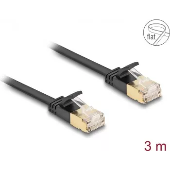 Tīkla kabelis DeLOCK RJ45 Cat.6A spraudnis–spraudnis U/FTP 3 m melns