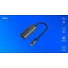 SAVIO Adapter USB-C 3.1 Gen.1 (M) uz RJ-45 Gigabit Ethernet (F), 1000 Mbps, AK-56, pelēks