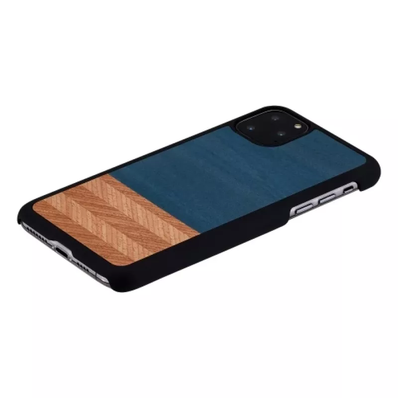 Telefona maciņš man and wood iPhone 11 Pro Max — džinsa melns aizsargpārvalks