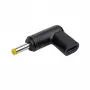 savienotāju adapteris Akyga AK-ND-C04 USB-C uz 4,0 x 1,7 mm melns