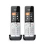 Gigaset COMFORT 500HX duo Analog/DECT telefons ar zvanītāja ID, melns, sudrabs