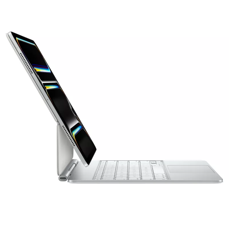 Apple Magic tastatūra tastatūra iPad Pro 13 collu M4 ar skārienpaliktni, vācu izkārtojums, baltā krāsā