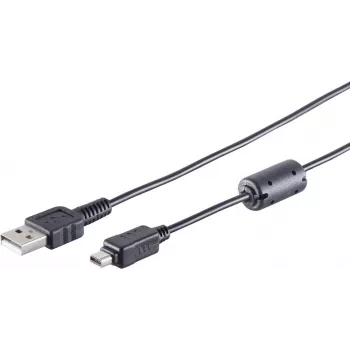 USB 2.0 A–Mini 2.0 12 kontaktu kabelis ShiverPeaks 1,5 m (modelis 77372)