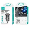 Auto lādētājs usams CC164CC01 30W ar 1×USB-A un 1×USB-C ātrai uzlādei