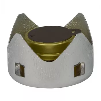 Alkohola kempinga plītiņa Trangia 100281 — viegls 1 zonas deglis, 1000 W, 162 g, Ø95×62 mm, sudraba