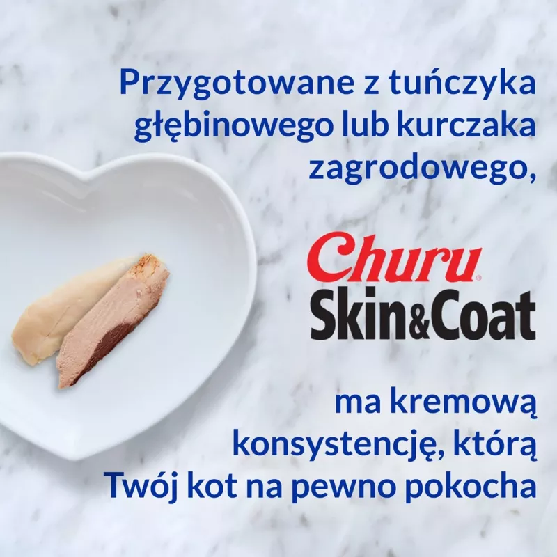 INABA Churu Skin&Coat vistas recepte - kaķu našķi - 4x14 g