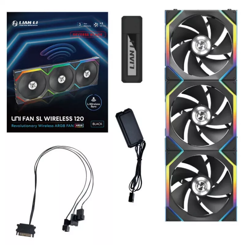 Lian Li UNI FAN SL Wireless 120 Reverse Blade ventilators