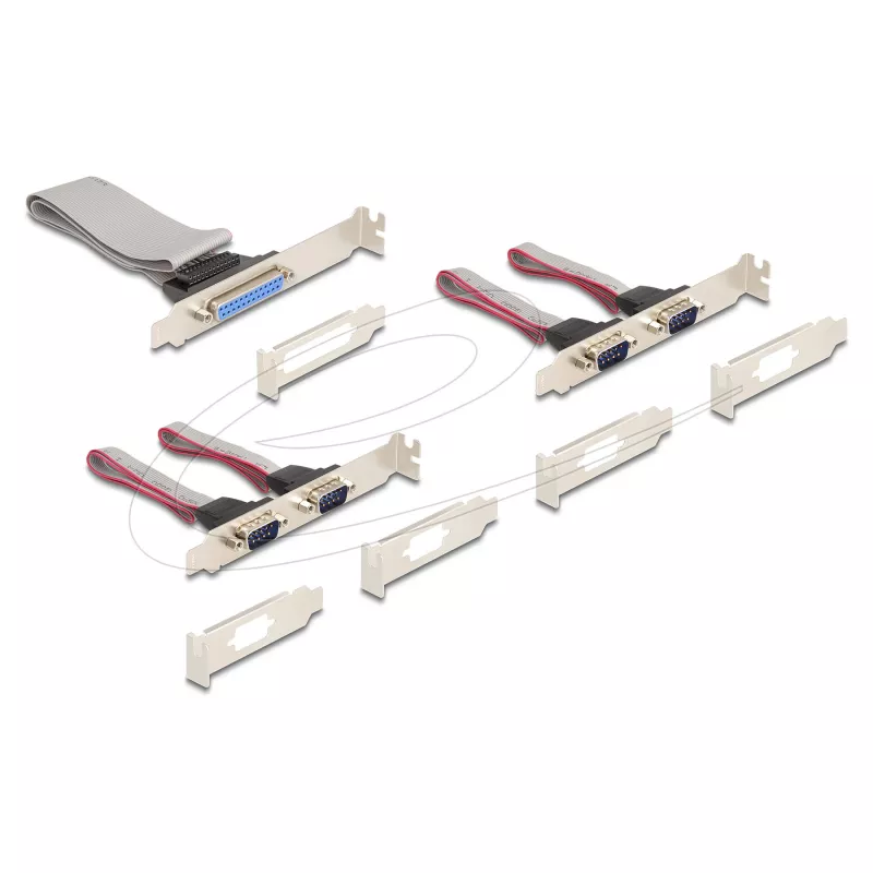 Iekšējais Mini PCIe saskarnes adapteris DELOCK 95279 — seriālais saimnieks, Mini PCIe izeja, RS-232 atbalsts, 460,8 Kbit/s, FIFO 256 B, 30×51×10 mm