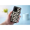 Aizsargājošs tālruņa maciņš iKins Samsung Galaxy S20 Ultra — piramīdas raksts, melns