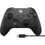 Microsoft Xbox bezvadu kontrolieris + USB-C kabelis, melns spēļu kontrolieris Analogais / digitālais PC, Xbox One, Xbox One S, Xbox One X, Xbox Series S, Xbox Series X