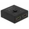 DeLock HDMI 2 - 1 divvirzienu 4K 60 Hz kompakts - Mazumtirdzniecības iepakojums - Video/Audio pārslēdzējs - 2 x HDMI - Galddatoram (64072)