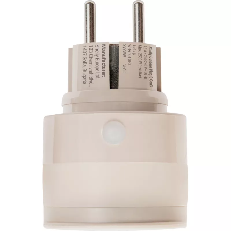Shelly Outdoor Plug S Gen3 viedais kontaktdakša Mocha
