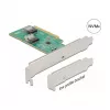 DeLOCK PCI Express 4.0 x8 karte uz 2 iekšējām SFF-8654 4i NVMe pieslēgvietām, zema profila