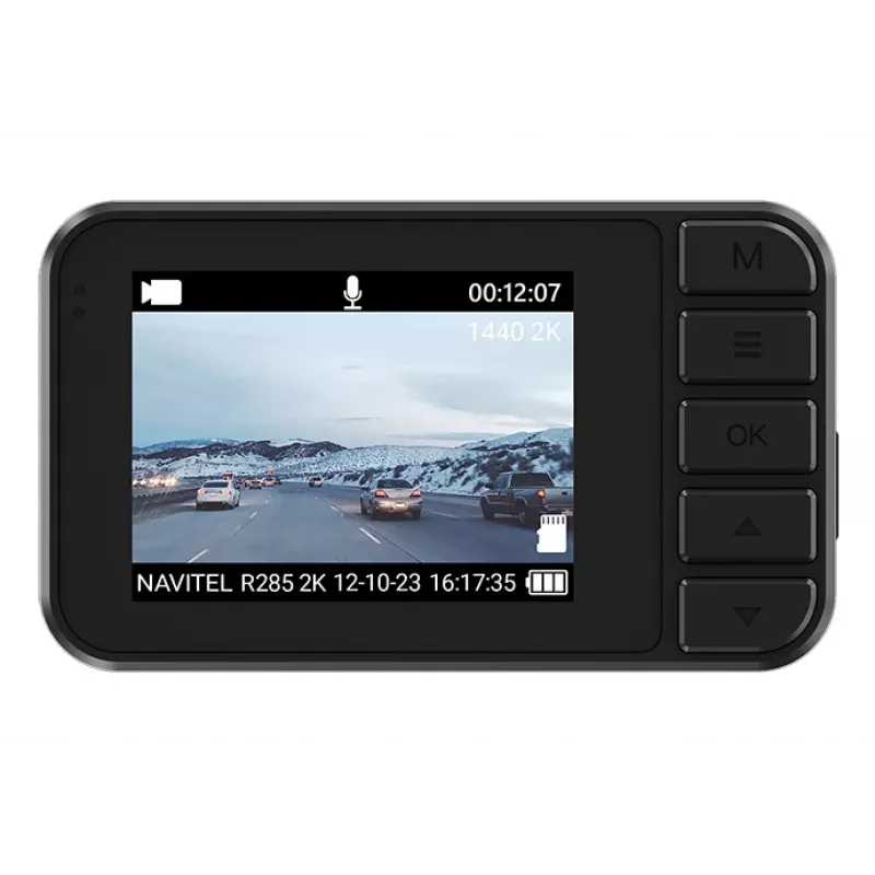 Automašīnas videoreģistrators Navitel R285 2K, 2 collu IPS displejs, 2560×1440 izšķirtspēja, iebūvētas kartes