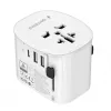 Ceļojumu adapteris GEMBIRD TPA-EU2A1C15-01-W — 15 W, E tipa kontaktdakša, 2× USB-A + 1× USB-C, 100–250 V