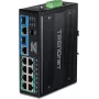 TRENDnet TI-BG104 - Slēdzis - rūpniecisks - nepārvaldīts - 4 x 10/100/1000 (PoE++) + 4 x 10/100/1000 (PoE+) + 2 x Combo Gigabit SFP/RJ-45 - DIN sliedes montāžai, sienas montāžai - P