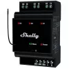 Viedais relejs Shelly Wave PRO 3 — melns, plastmasas korpuss, 110–240 V AC, 50–60 Hz, 0,3 W, 53×59×96 mm