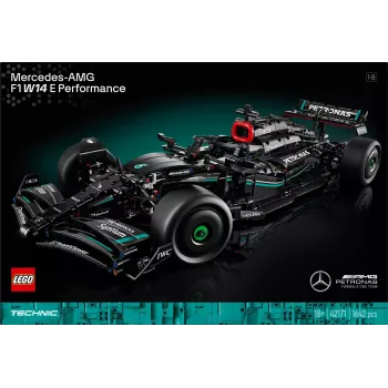 LEGO Technic modela komplekts Mercedes‑AMG F1 W14 E Performance — 1 432 gab., ieteicamais vecums 18+