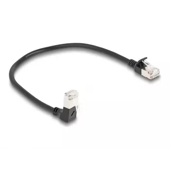 Tīkla kabelis DeLOCK RJ45 Cat.6A 0,25 m, melns