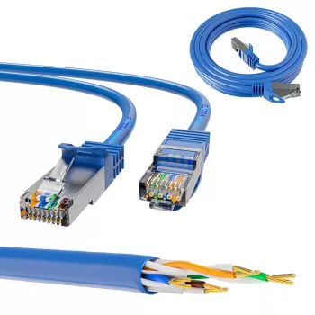 Extralink Cat.6A S/FTP Patch Cord 10m, Copper tīkla kabelis, 10Gbit/s