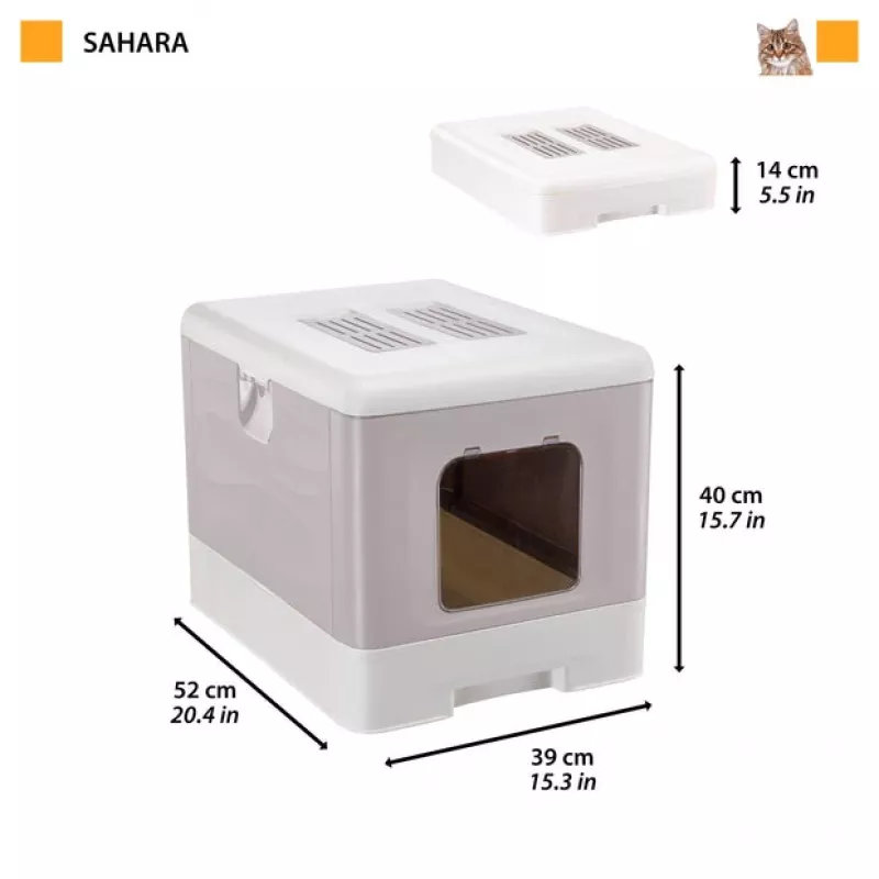 FERPLAST Sahara Lilac - kaķu tualetes kaste - 52 x 39 x 40cm