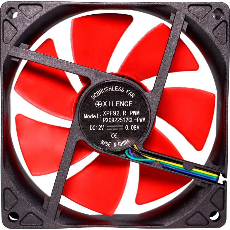 Xilence XF041 92 mm sarkans korpusa ventilators PWM