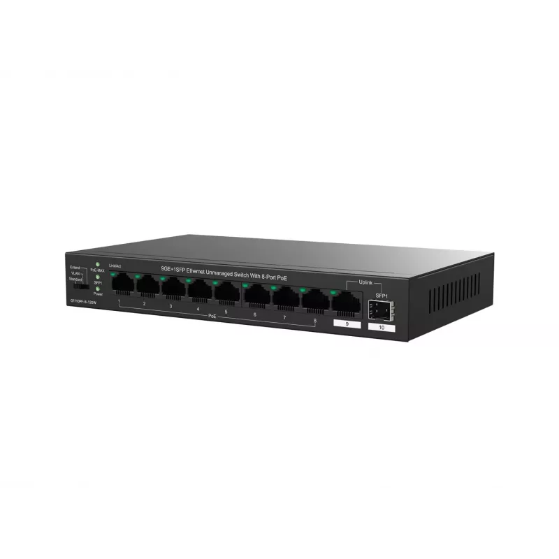 Nepārvaldīts slēdzis Tenda TEG1110PF-8-120W Gigabit Ethernet PoE 9 porti