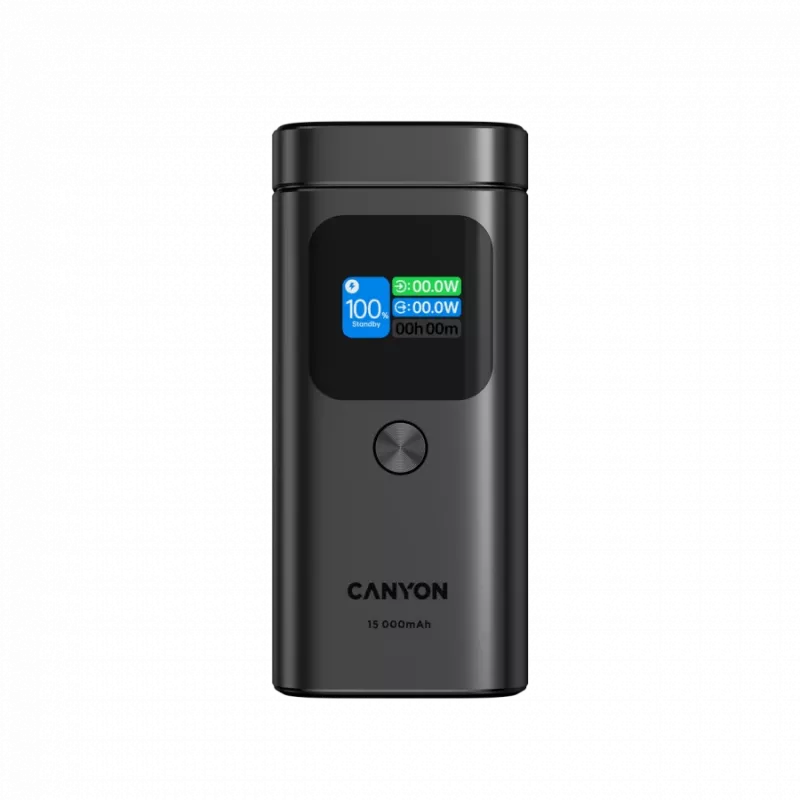 CANYON Qi2 magnētiskais barošanas bloks OnPower 150 15000mAh Alumīnijs Tumši pelēks