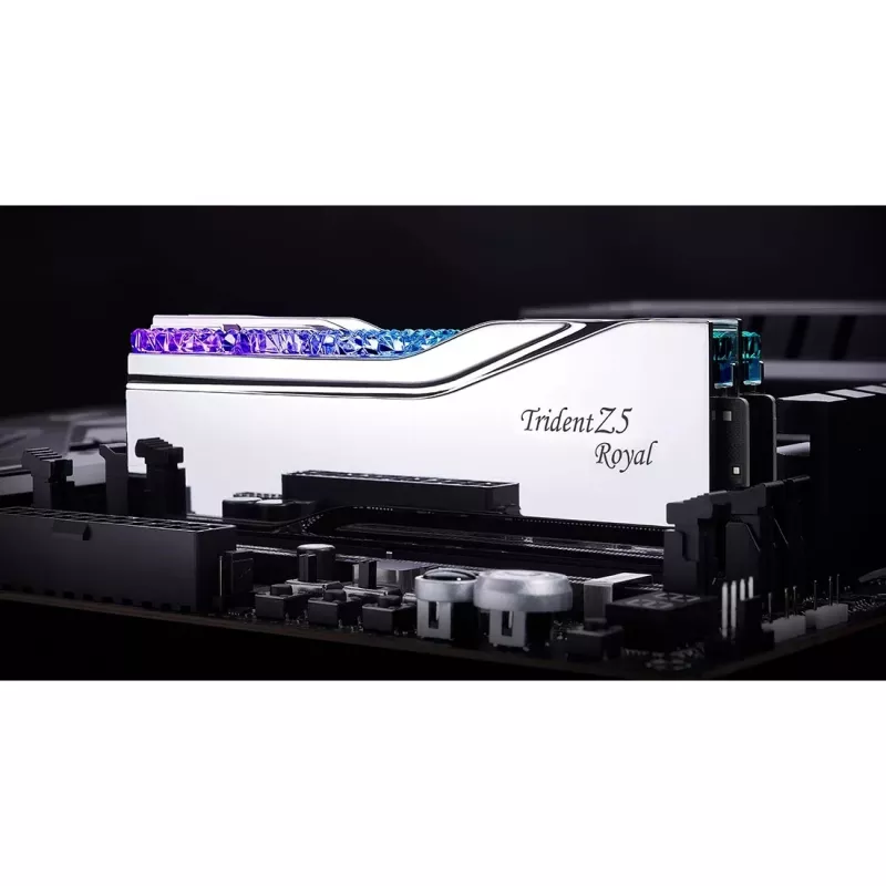 DIMM 32 GB DDR5-6400 (2x 16 GB) Dual-Kit, Arbeitsspeicher silber, F5-6400J3039G16GX2-TR5S, Trident Z5 Royal, INTEL XMP