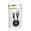 USB kabelis Emtec ECCHAT700TCU3 1,2 m USB 3.2 Gen 2 melns