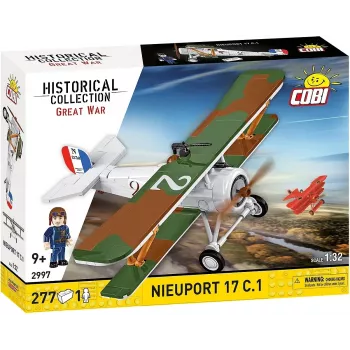 Konstruktors Cobi Blocks Nieuport 17 C.1 277 gab. — Modeļa lidmašīnas komplekts, kolekcionējams klucīšu komplekts