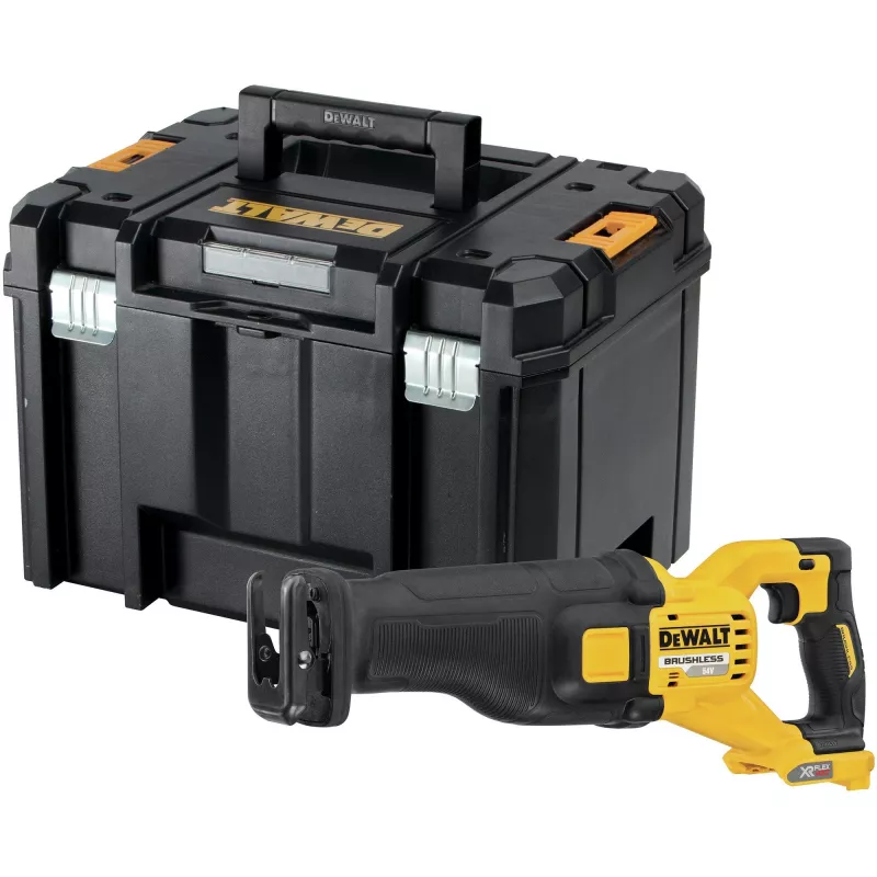 DEWALT DCS389NT virzuļzāģis FlexVolt 54V TSTAK melns, dzeltens
