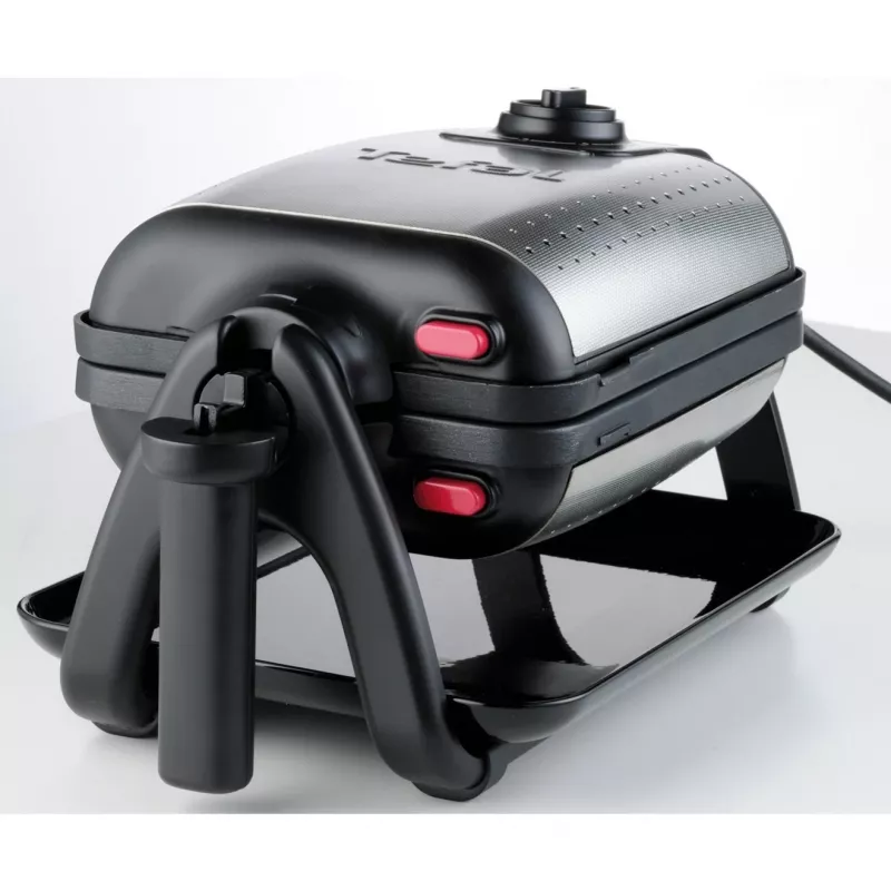 Tefal WM756D vafeļu panna 2 vafelēm 1200 W melna, nerūsējošs tērauds