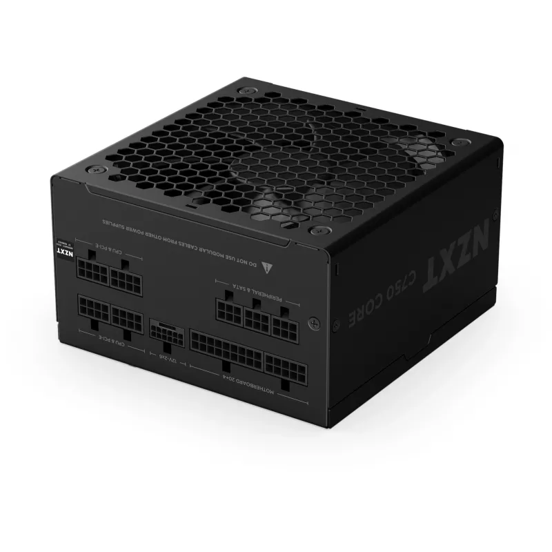 C750 GOLD CORE, PC barošanas bloks melns, 1x 12-pin augstas jaudas GPU, 3x PCIe, kabeļu pārvaldība, 750 W