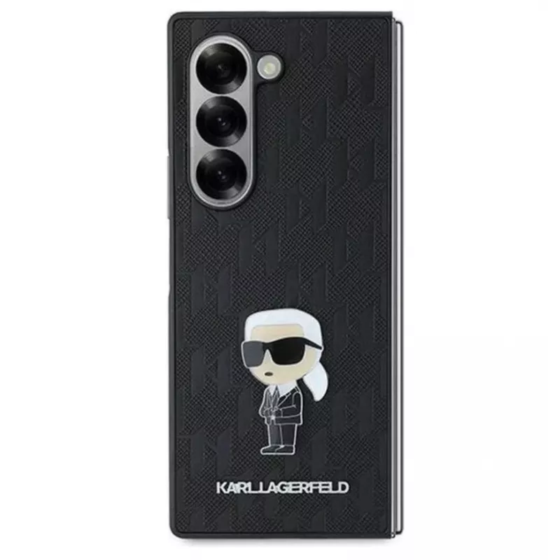 Karl Lagerfeld | KLHCZFD6SAPKINPKK | Aizmugurējais vāks | Samsung | Galaxy Z Fold6 | Plastmasa | Melns