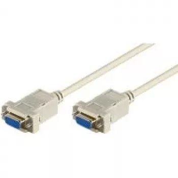 Wentronic Goobay savienojuma kabelis D-SUB Nullmodem, pelēks, 2 m - D-SUB/RS-232 ligzda (9 kontaktu) > D-SUB/RS-232 ligzda (9 kontaktu) (68484)