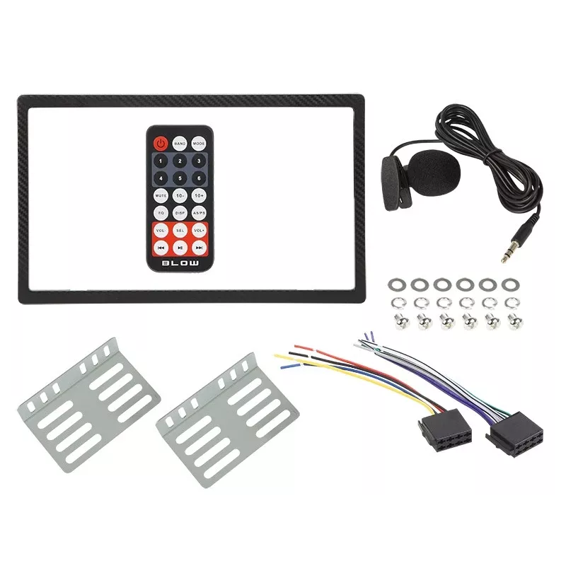 2DIN auto radio BLOW AVH-9620 dubultā DIN iebūvējamā galvas ierīce ar Bluetooth 5.0, USB Type-A, 2,8 collu displeju, 4×60 W RMS