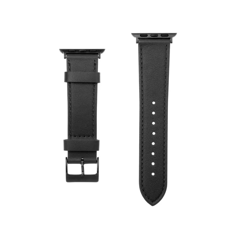 Ādas siksniņa priekš Apple Watch FIXED FIXLST-434-BK — melna, rezerves siksniņa