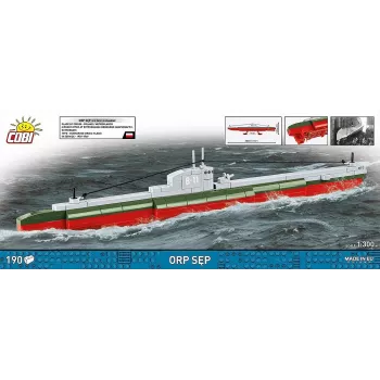 Plastmasas modelis Cobi Polish Submarine ORP Sep mērogā 1:300 (COBI-4856)