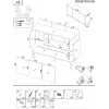 Cama 3D MOUNTAIN kumode 154x40x72 melns + zelta