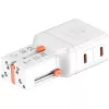 Ceļojumu lādētājs World 65W USB-C + USB-A balts