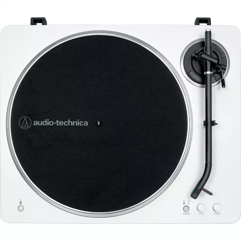 Jostas piedziņas audio atskaņotājs Audio-Technica AT-LP70XBT sudraba balts pilnībā automātisks