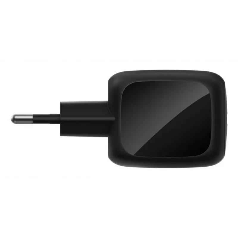 Iekštelpu maiņstrāvas ātrais lādētājs Belkin WCH019kqBK — 2× USB‑C, melns, OVP/OC/OT/SC aizsardzība
