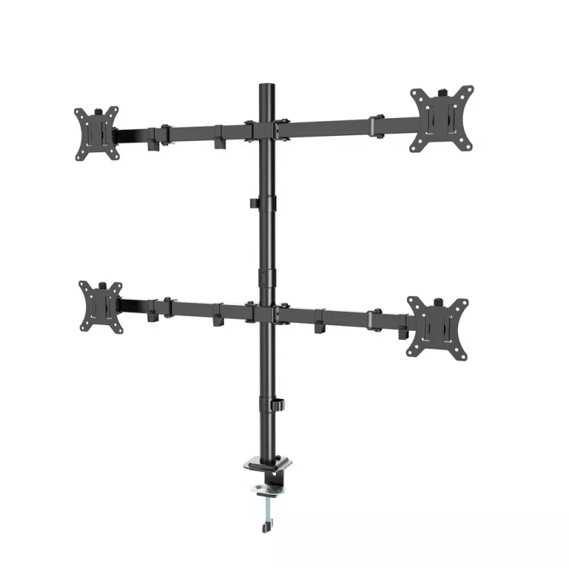 Monitora stiprinājums Gembird MA-D4-01, galda skava līdz 4 displejiem, 32 collas (81,3 cm), 40 kg, VESA 75x75–100x100, melns