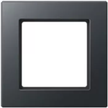 Sienas kontaktligzdas pārsega panelis JUNG AC 581 BF ANM Melns, termoplastmasa, 87×87 mm