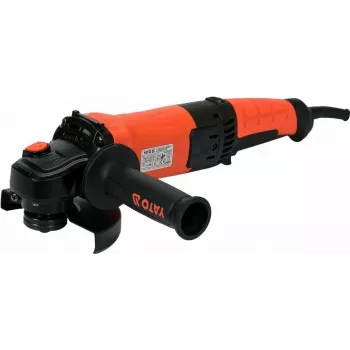 YATO LEŅĶA SLĪPMAŠĪNA 125mm 1400W ĀTRUMA REGULĒŠANA / AIZMUGURĒJAIS ROKTURIS